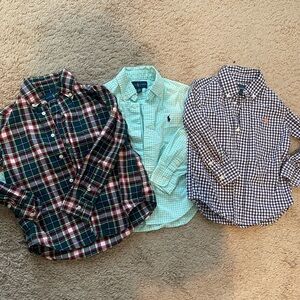 Ralph Lauren Kids Plaid and Checkered Button Down Shirts